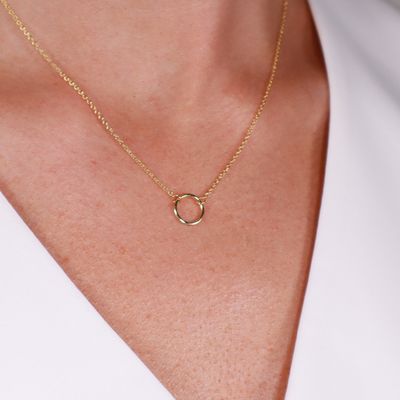Golden Circle Necklace Gold